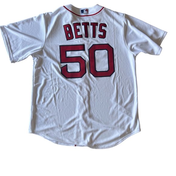 NEW Nike Mookie Betts Boston Red Sox Home Jersey White T770-BQWH - Picture 2 of 5